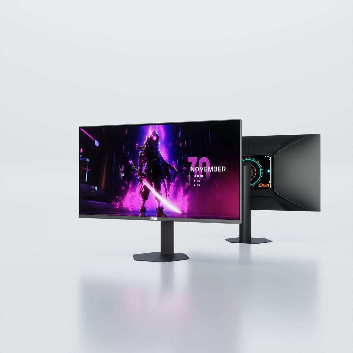 27 inch gaming monitor product render